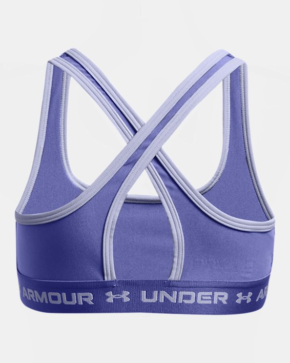 Mädchen UA Crossback Sport-BH, Purple, pdpMainDesktop image number 1